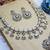 White yellow gold premium designer american diamond and stone work necklace set