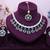 Green rose gold premium designer american diamond and stone work necklace set