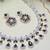Green rose gold premium designer american diamond and stone work necklace set