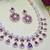 Blue rose gold premium designer american diamond and stone work necklace set