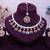 Pink rose gold premium designer american diamond and stone work necklace set
