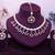 Purple rose gold premium designer american diamond and stone work necklace set