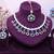 Blue rose gold premium designer american diamond and stone work necklace set