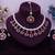 Pink rose gold premium designer american diamond and stone work necklace set