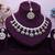 White rose gold premium designer american diamond and stone work necklace set