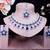 Blue rhodium premium designer american diamond and stone work necklace set
