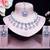 Purple rhodium premium designer american diamond and stone work necklace set