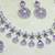 Purple rhodium premium designer american diamond and stone work necklace set