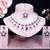 Maroon rhodium premium designer american diamond and stone work necklace set