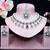 Green rhodium premium designer american diamond and stone work necklace set