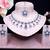 Blue rhodium premium designer american diamond and stone work necklace set