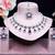 Purple rhodium premium designer american diamond and stone work necklace set