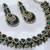Green yellow gold premium designer american diamond and stone work necklace set