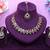 Maroon yellow gold premium designer american diamond and stone work necklace set