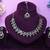 Blue yellow gold premium designer american diamond and stone work necklace set