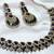 Blue yellow gold premium designer american diamond and stone work necklace set