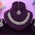 Pink yellow gold premium designer american diamond and stone work necklace set