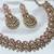 Pink yellow gold premium designer american diamond and stone work necklace set