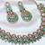 Green yellow gold premium designer american diamond and stone work necklace set