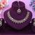 Purple yellow gold premium designer american diamond and stone work necklace set