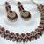 Purple yellow gold premium designer american diamond and stone work necklace set