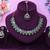 Blue yellow gold premium designer american diamond and stone work necklace set