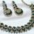 Blue yellow gold premium designer american diamond and stone work necklace set