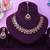 Pink yellow gold premium designer american diamond and stone work necklace set