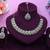 White yellow gold premium designer american diamond and stone work necklace set
