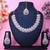 Purple rhodium premium designer american diamond and stone work necklace set
