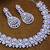Purple rhodium premium designer american diamond and stone work necklace set