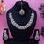 Pink rhodium premium designer american diamond and stone work necklace set