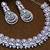 Pink rhodium premium designer american diamond and stone work necklace set