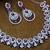 Purple rhodium premium designer american diamond and stone work necklace set