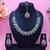 Blue rhodium premium designer american diamond and stone work necklace set