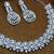 White rhodium premium designer american diamond and stone work necklace set