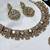 Gold yellow gold premium designer american diamond and stone work necklace set