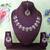 Purple yellow gold premium designer american diamond and stone work necklace set