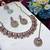 Purple yellow gold premium designer american diamond and stone work necklace set