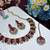 Maroon yellow gold premium designer american diamond and stone work necklace set