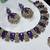 Blue yellow gold premium designer american diamond and stone work necklace set