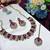 Purple yellow gold premium designer american diamond and stone work necklace set