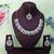 White yellow gold premium designer american diamond and stone work necklace set