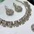 White yellow gold premium designer american diamond and stone work necklace set