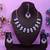 Blue rose gold premium designer american diamond and stone work necklace set