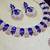 Blue rose gold premium designer american diamond and stone work necklace set