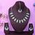 Green rose gold premium designer american diamond and stone work necklace set
