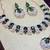 Green rose gold premium designer american diamond and stone work necklace set