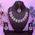 Purple rose gold premium designer american diamond and stone work necklace set
