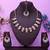 Maroon rose gold premium designer american diamond and stone work necklace set